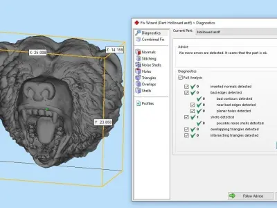 Angry Bear 3D print model