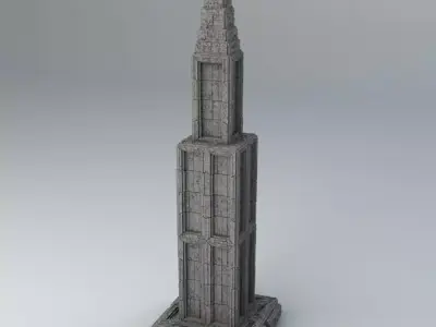 Sci Fi Shapes - Dystopia Building 6 Low-poly 3D model
