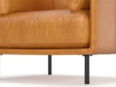 Wells Leather Chair Crate and Barrel 3D model