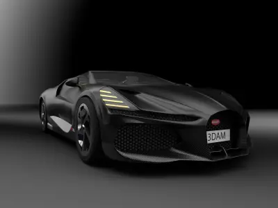 Bugatti W16 Mistral Low-poly 3D model