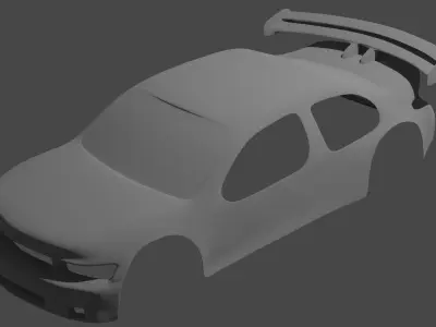 high poly car body  3D model