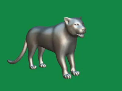 Black Jaguar Low-poly 3D model