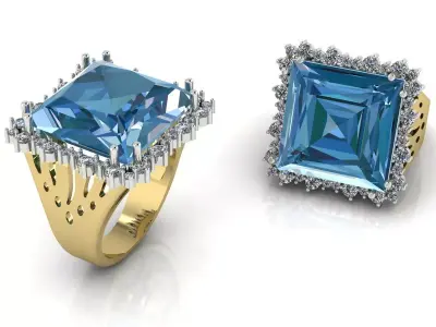 Luxury Ring Gold 3D print model