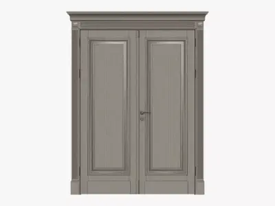 Door classic double 08 3D model