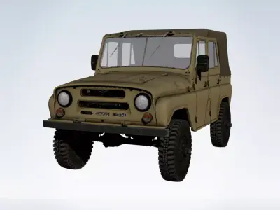 1970 Uaz 469 3D model