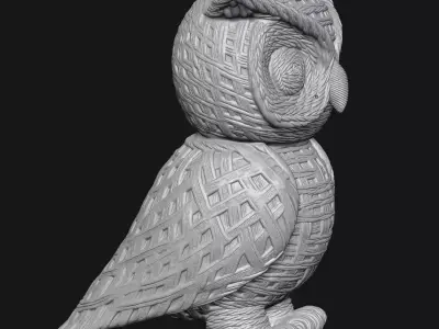 owl sculpture 3D print model purchase
