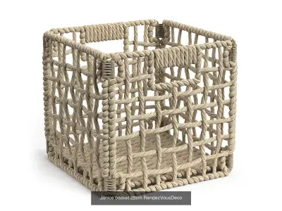 Janice Collection of natural fiber baskets RendezVousDeco