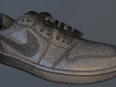 NIKE AIR JORDAN 1 LOW DIOR SHOE SCULPTURE 3D model