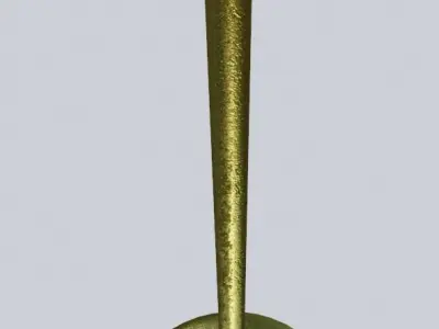 Candlestick brass pipe Free low-poly 3D model