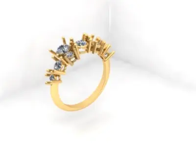 Birthstone Ring 3D print model