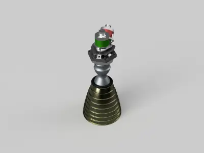 R-4D Rocket engine 3D model