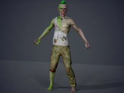 Zombie Pack 02 Low-poly 3D model