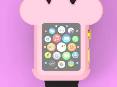 Hat With Mickey Mouse  Apple Watch Ears Case Cover 38mm 3D model 3D model