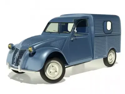 1958 Citroen 2CV AZU Van 3D model