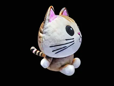 cute little cat plush 3D model