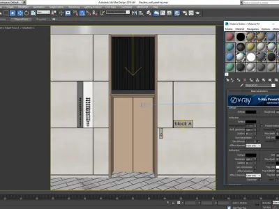Wall panel elevator 3D model