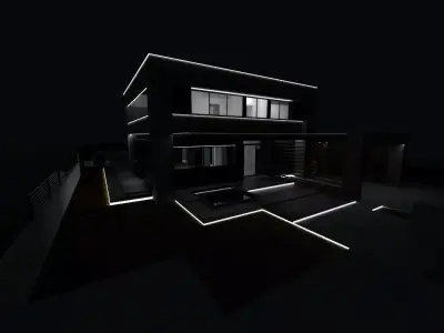 Casa Scene-villa-modern house 3D model