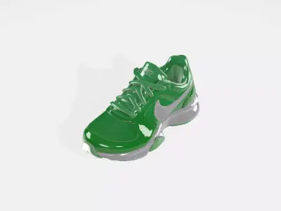 Green Shiny Sneaker - 3D Printable Low-Poly Model Low-poly 3D model