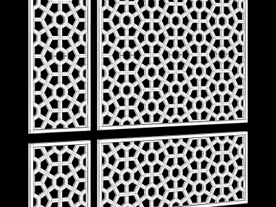Arabic Islamic pattern wood decorative plaster 3D model buy