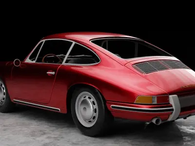 porsche 911 1970 3D Model Low-poly 3D model