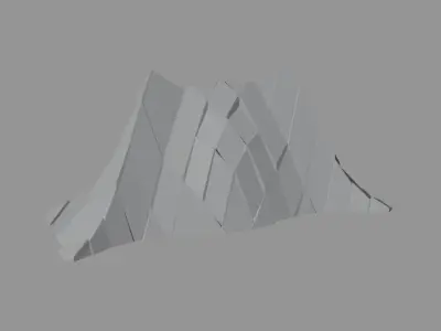 Peak Structure Wall Low-poly 3D model