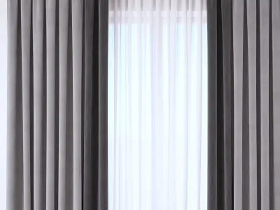 Set 107 Curtains 3D model