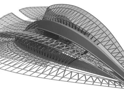 0004 - Parametric Shaded Station Structure 3D model