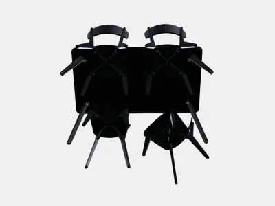 LISABO - LISABO Table and 4 chairs 2 3D model