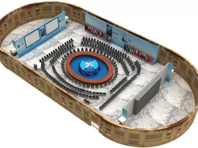 Nato Summit Stage Decor 82 3D model