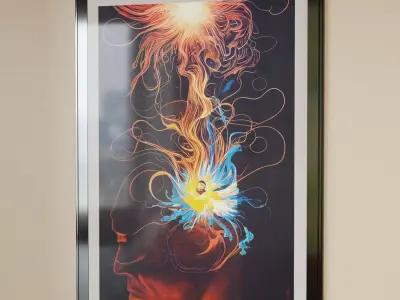 Framed Artwork Surrealist Portrait 1 3D model