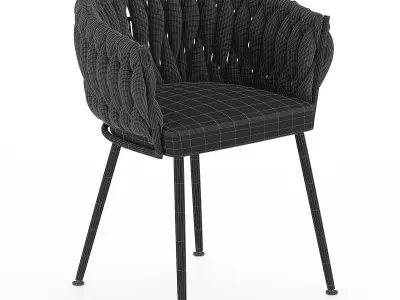 ROMA LUX VELVET DINING CHAIR Low-poly 3D model