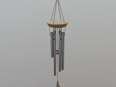 Wind Chime Low-poly 3D model