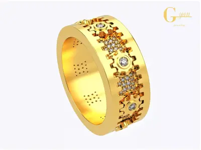 Beautifu rotating Ring 3D print model