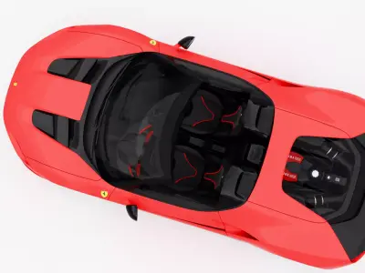 Ferrari J50 2021 Low-poly 3D model