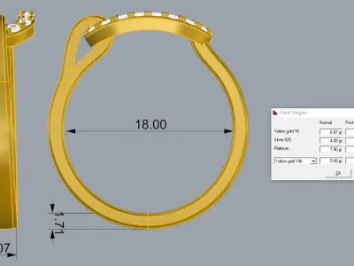 Jewelry Gold Ring  3D print model buy