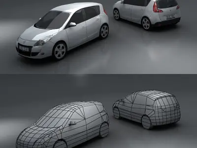 Renault Scenic Low-poly 3D model