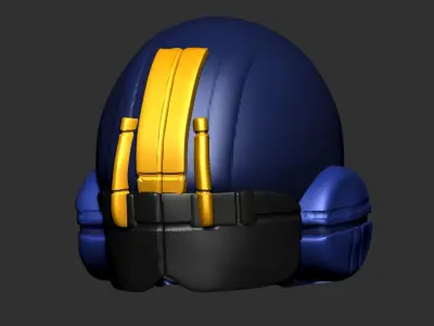 High quality scifi helmet high poly sculpt 3d printable 3D model