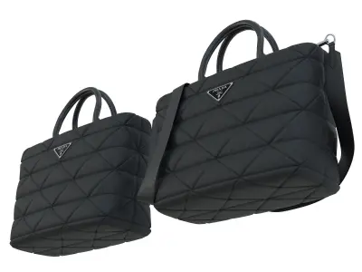 Prada Small Re-Nylon Padded Tote Bag Low-poly 3D model
