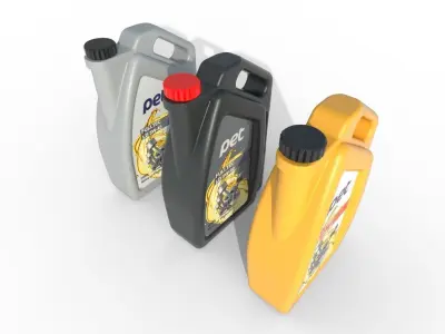 Motor Oil Bottle Model-1A Low-poly 3D model