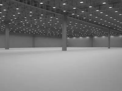 Studio Warehouse Environment Setup low poly 3D Model Low-poly 3D model