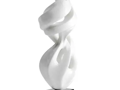 Bas relief abstraction Low-poly 3D model