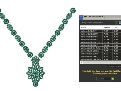 Indian Traditional Necklaces 3D print model