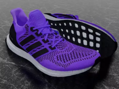 ADIDAS 3D SHOES - BLUE - ULTRABOOST Low-poly 3D model