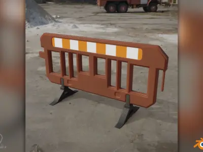 Fence Barricade Pack 3D model