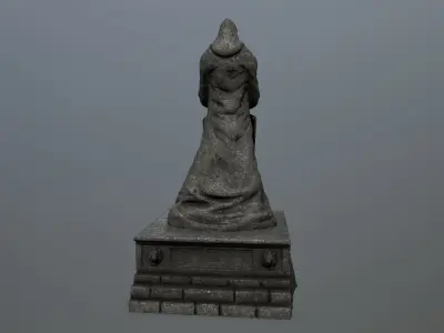 statue 3 lord of rings Low-poly 3D model