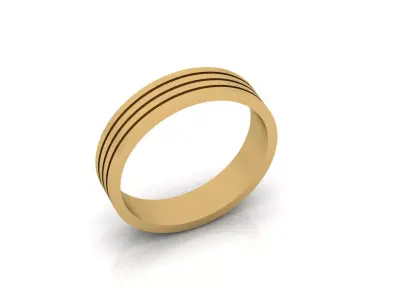 free men gold ring Free 3D print model