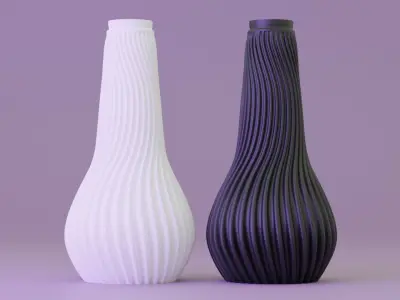 3D Printable minimalistic flower vase pack 3D print model