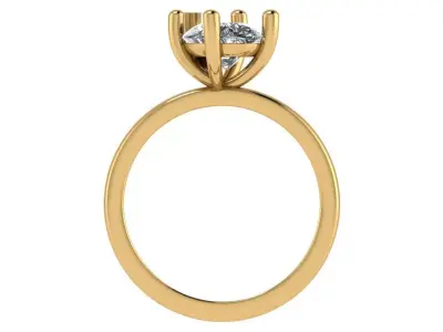 bend head  pear shape solitaire  3D print model