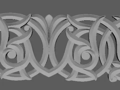 Central decor ornament for furniture 3D model 304