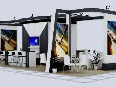 Exhibition Stand 1 3D model purchase
